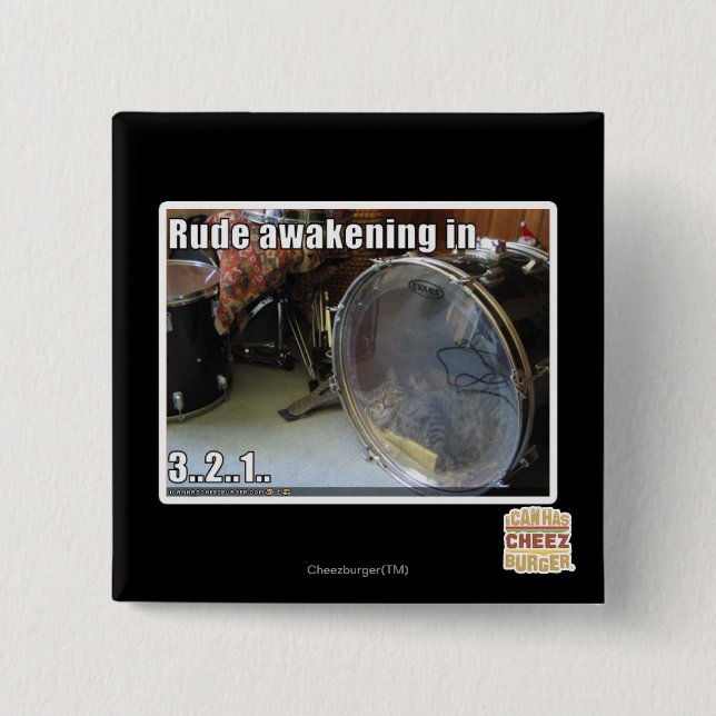 Bóton Quadrado 5.08cm Rude despertando em (Frente)