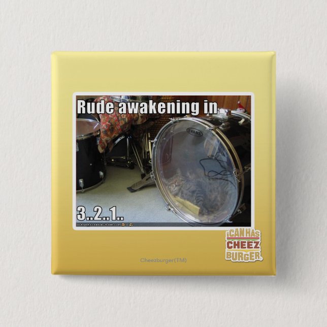 Bóton Quadrado 5.08cm Rude despertando em (Frente)