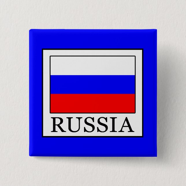 Bóton Quadrado 5.08cm Rússia (Frente)
