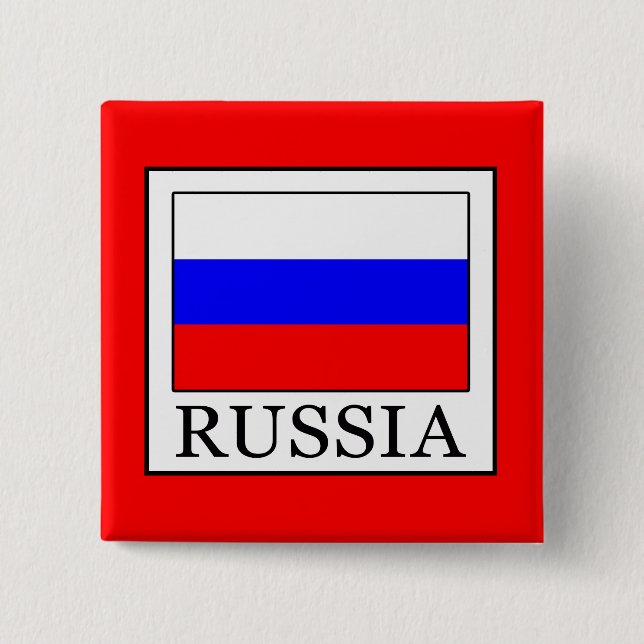 Bóton Quadrado 5.08cm Rússia (Frente)