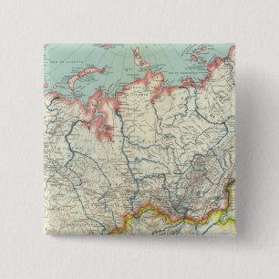 Bóton Quadrado 5.08cm Rússia, Coreia e Ásia