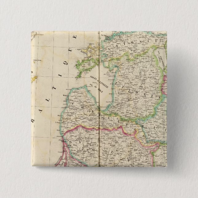 Bóton Quadrado 5.08cm Rússia, Europa 9 (Frente)