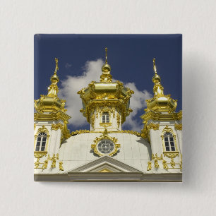 Bóton Quadrado 5.08cm Rússia. Petrodvorets. Palácio Peterhof. Pedro o 4