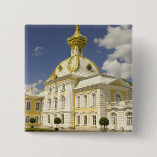 Bóton Quadrado 5.08cm Rússia. Petrodvorets. Palácio Peterhof. Pedro, o 5