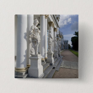 Bóton Quadrado 5.08cm Rússia, Rua. Petersburgo, Palácio de Catherine (