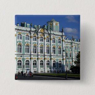 Bóton Quadrado 5.08cm Rússia, Ruas. Petersburgo, Palácio de Inverno, O