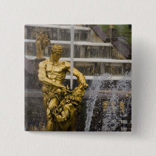 Bóton Quadrado 5.08cm Rússia, Ruas. Petersburgo, Peterhoff (também conhe