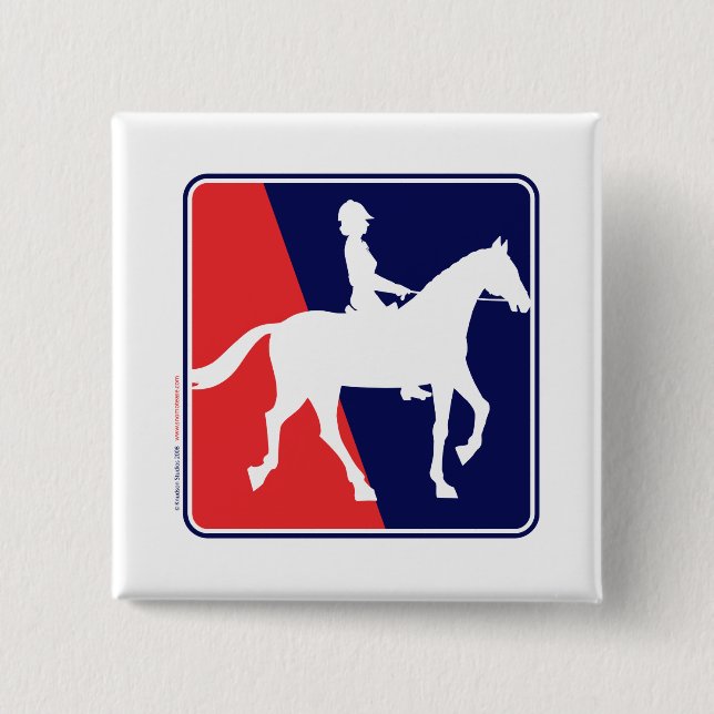 BÓTON QUADRADO 5.08CM RWB-HORSE-RIDER (Frente)