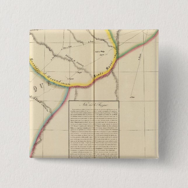 Bóton Quadrado 5.08cm Saara, Líbia, África 10 (Frente)