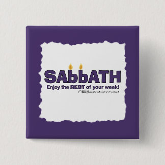 Bóton Quadrado 5.08cm Sabá com velas - Aproveite o REST da sua semana