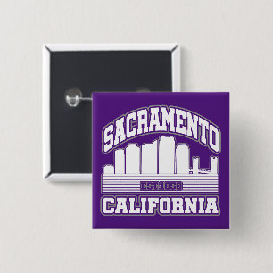 Bóton Quadrado 5.08cm Sacramento,Califórnia