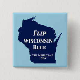 Bóton Quadrado 5.08cm Sacudir Wisconsin Blue em 2024