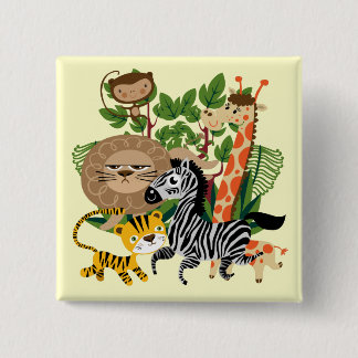Bóton Quadrado 5.08cm Safari animal