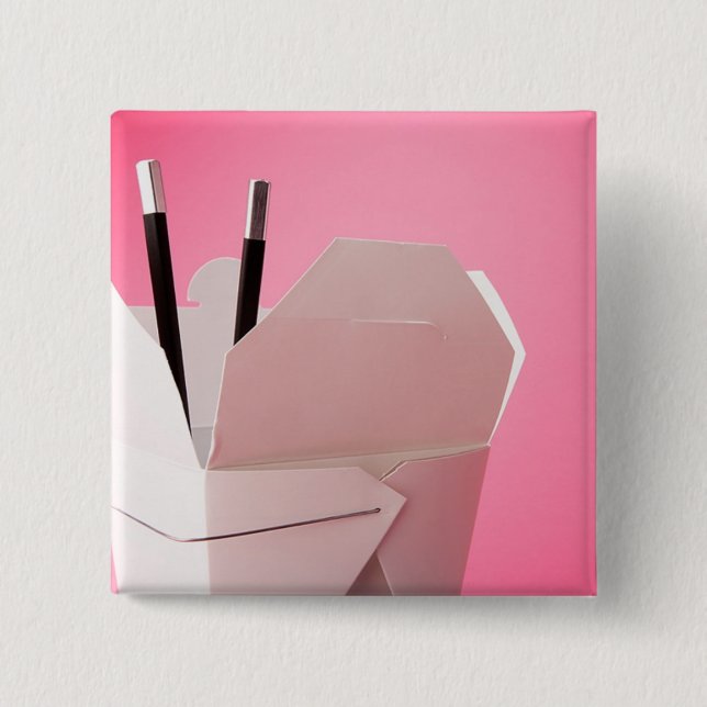 Bóton Quadrado 5.08cm Sair a Rosa (Frente)