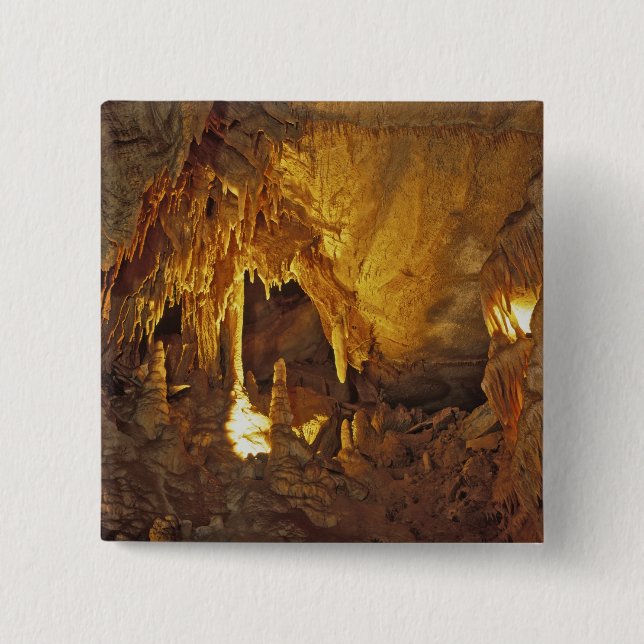 Bóton Quadrado 5.08cm Sala de Cortinados, Parque Nacional da Caverna Mam (Frente)