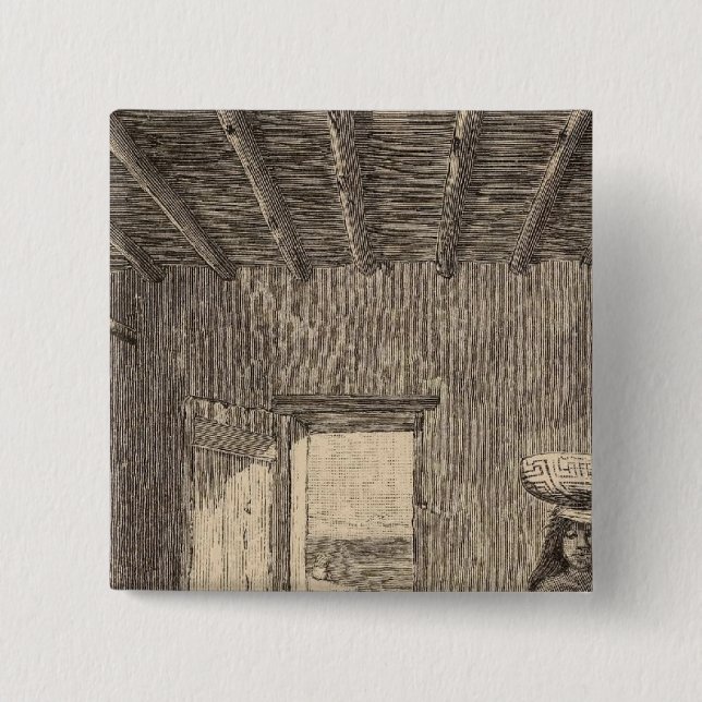 Bóton Quadrado 5.08cm Sala Zuni (Frente)