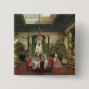 Bóton Quadrado 5.08cm Salle-um-Comedoiro da princesa Mathilde