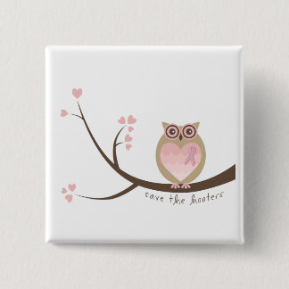 Bóton Quadrado 5.08cm Salvar o botão quadrado dos Hooters