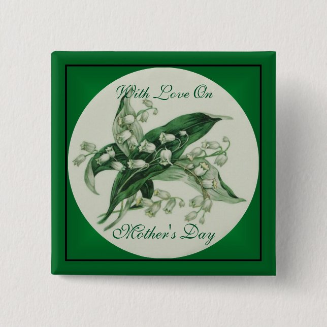 Bóton Quadrado 5.08cm Samantha Lily 1 (Frente)