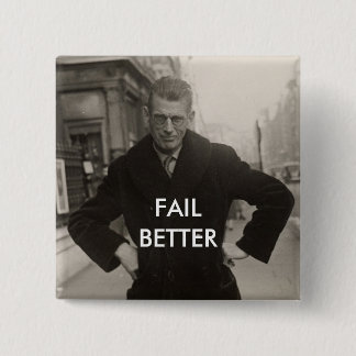 Bóton Quadrado 5.08cm Samuel Beckett - falha melhor