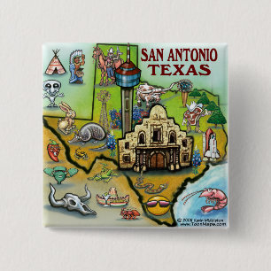 Bóton Quadrado 5.08cm San Antonio TX