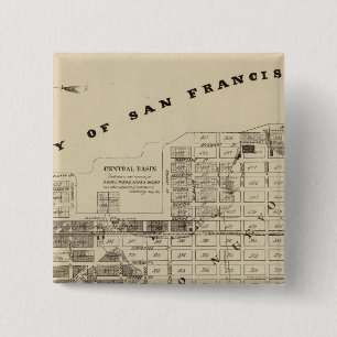 Bóton Quadrado 5.08cm San Francisco Salt Marsh