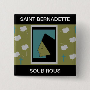 BÓTON QUADRADO 5.08CM SANTA BERNADETE SOUBIROUS