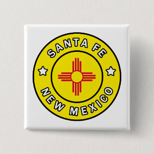 Bóton Quadrado 5.08cm Santa Fe Novo México