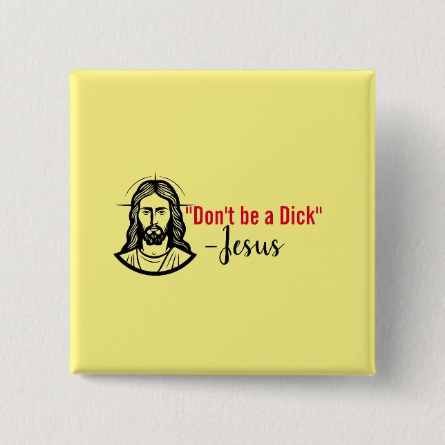 Bóton Quadrado 5.08cm Santo Button (Frente)