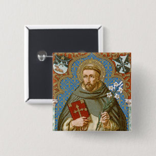 Bóton Quadrado 5.08cm Santo Domingos de Gusmão (BK 011)