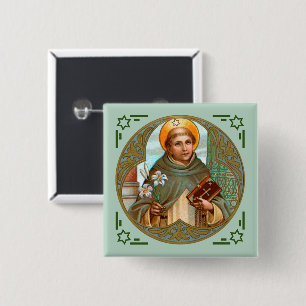 Bóton Quadrado 5.08cm Santo Domingos de Gusmão (BK 07)