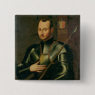 Bóton Quadrado 5.08cm Santo Ignatius de Loyola
