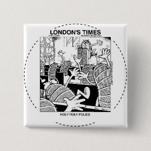 Bóton Quadrado 5.08cm Santo Roly Polies Engraçado