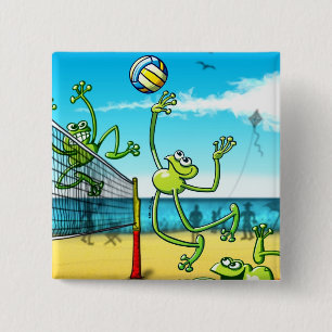 Bóton Quadrado 5.08cm Sapo do voleibol
