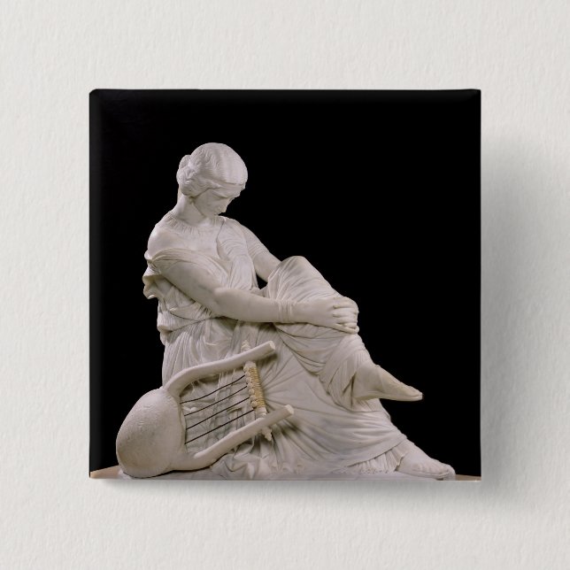 Bóton Quadrado 5.08cm Sappho, 1852 (Frente)