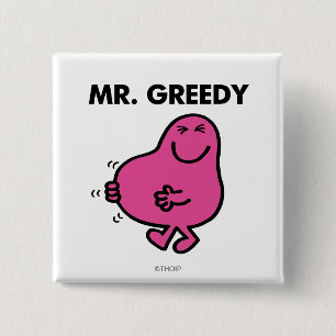 Bóton Quadrado 5.08cm Satisfeito Sr. Greedy