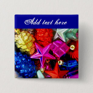 Bóton Quadrado 5.08cm Saudações da estação_