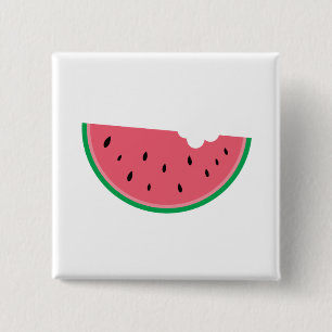 Bóton Quadrado 5.08cm Saúde doce da fruta das melancias da melancia