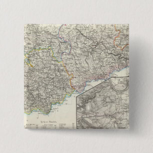 Bóton Quadrado 5.08cm Saxónia, Dresden Alemanha