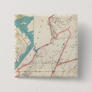 Bóton Quadrado 5.08cm Scarsdale, Nova Rochelle, cidades de Mamaroneck