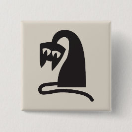 Bóton Quadrado 5.08cm Scary Cat