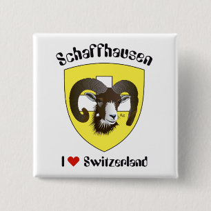 Bóton Quadrado 5.08cm Schaffhausen Suíça Button