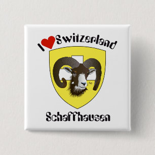 Bóton Quadrado 5.08cm Schaffhausen Suíça Button