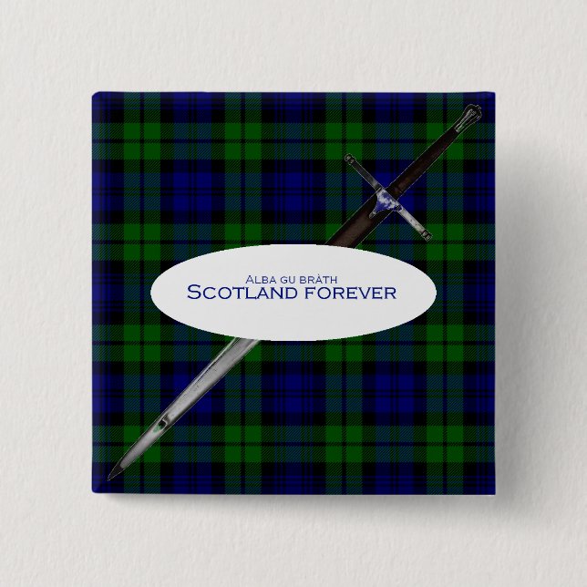 Bóton Quadrado 5.08cm Scotland Forever Alba gu bràth (Frente)