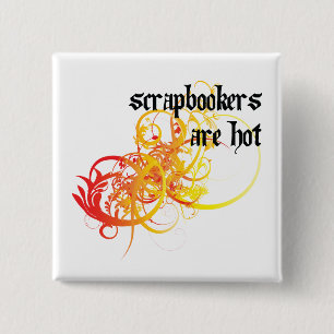 Bóton Quadrado 5.08cm Scrapbookers está quente