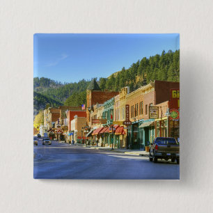 Bóton Quadrado 5.08cm SD, Deadwood, cidade histórica de mineração de our