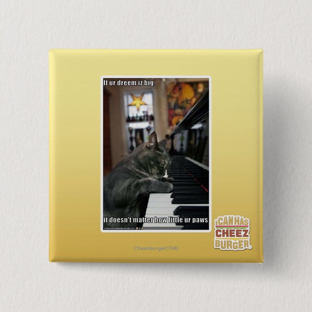 Bóton Quadrado 5.08cm Se o dreem do ur é grande (Frente)