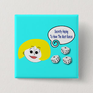 Bóton Quadrado 5.08cm Secreta esperando ter a maioria de Buncos