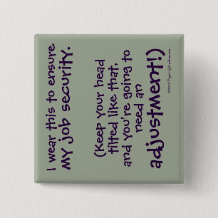 Bóton Quadrado 5.08cm Segurança de Trabalho de Chiroprace Engraçado