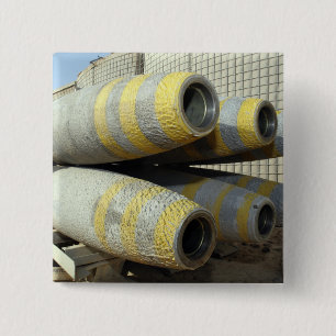 Bóton Quadrado 5.08cm Seis bombas GBU-12 sentam-se em uma cremalheira